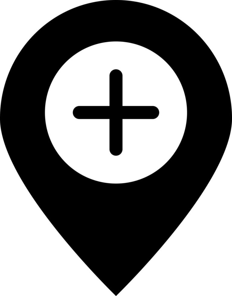 Add location pin icon in flat style. vector
