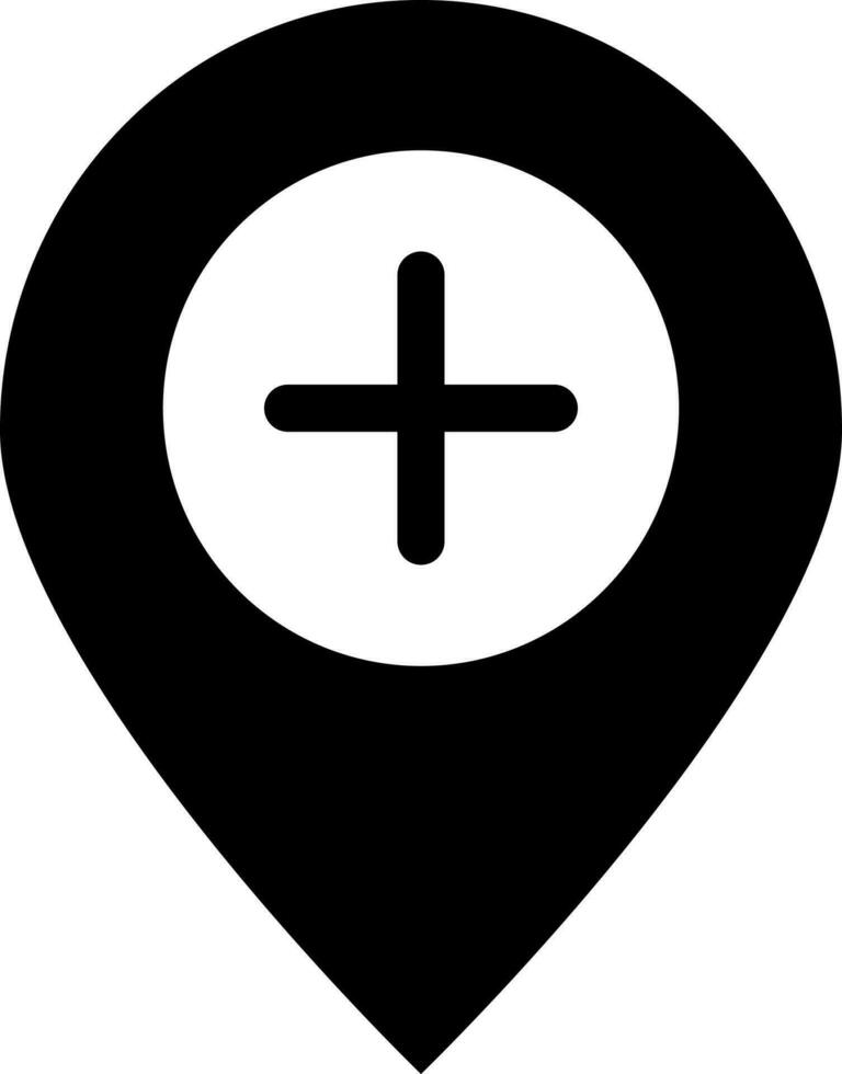 Add location pin icon in flat style. vector