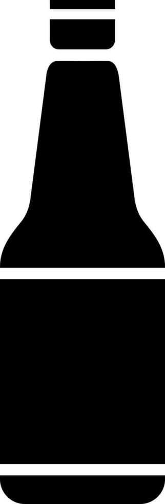 bebida botella glifo icono o símbolo. vector