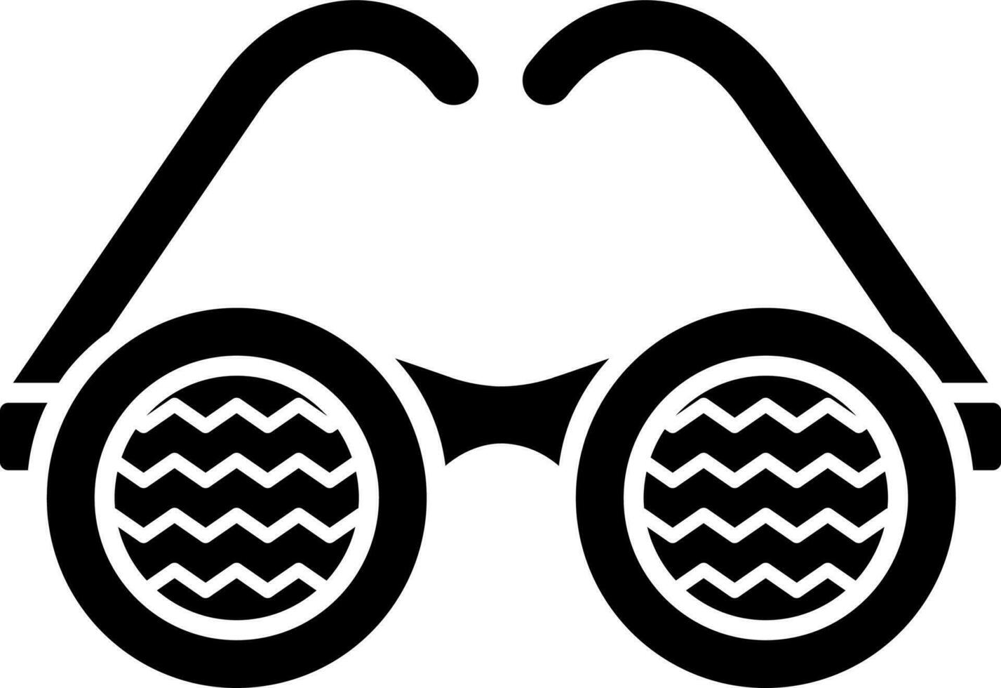 Black and White goggles icon in flat style. vector
