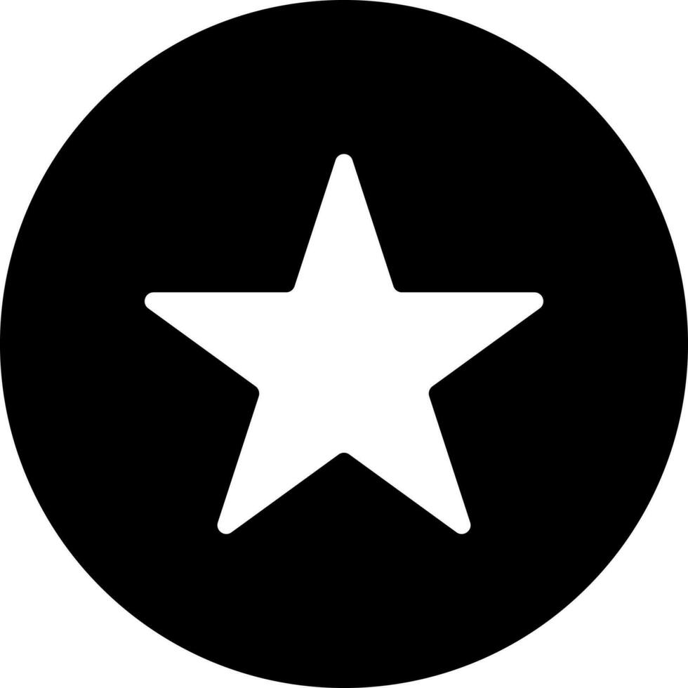 ilustración de estrella glifo icono. vector