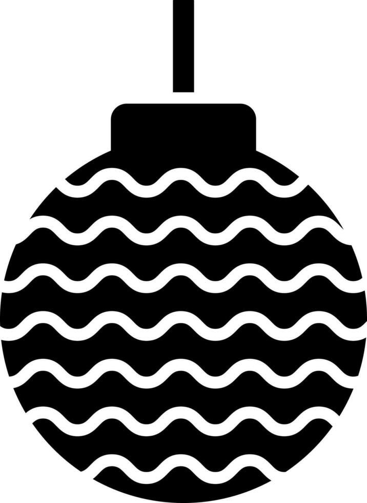 Black and White illustration of bauble icon. vector