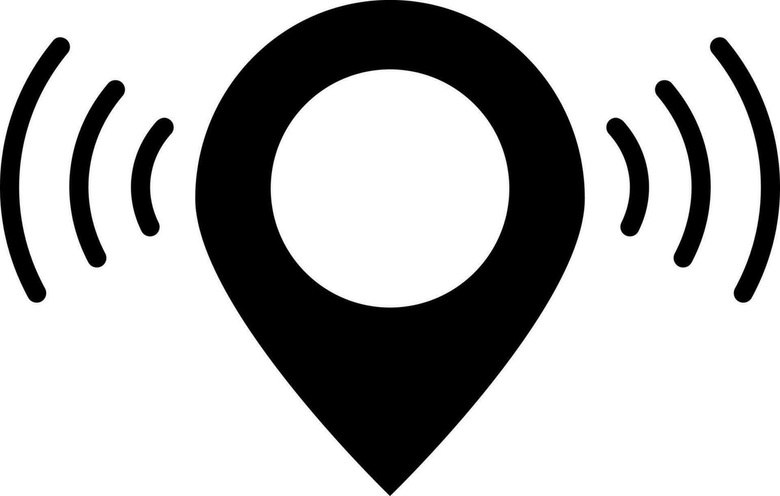 Map pin icon or symbol in Black and White color. vector