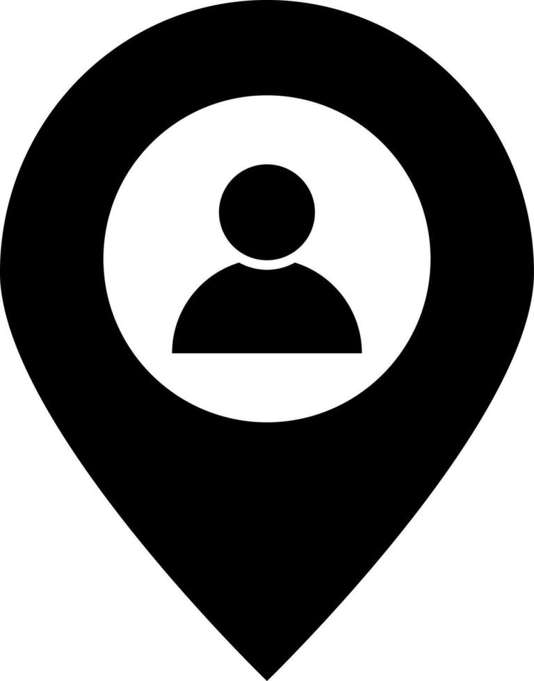 User location glyph icon in flat style. vector