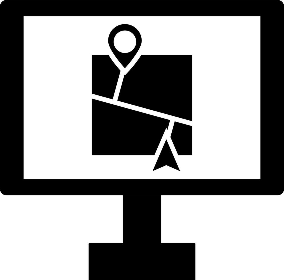 Online location searching icon. vector