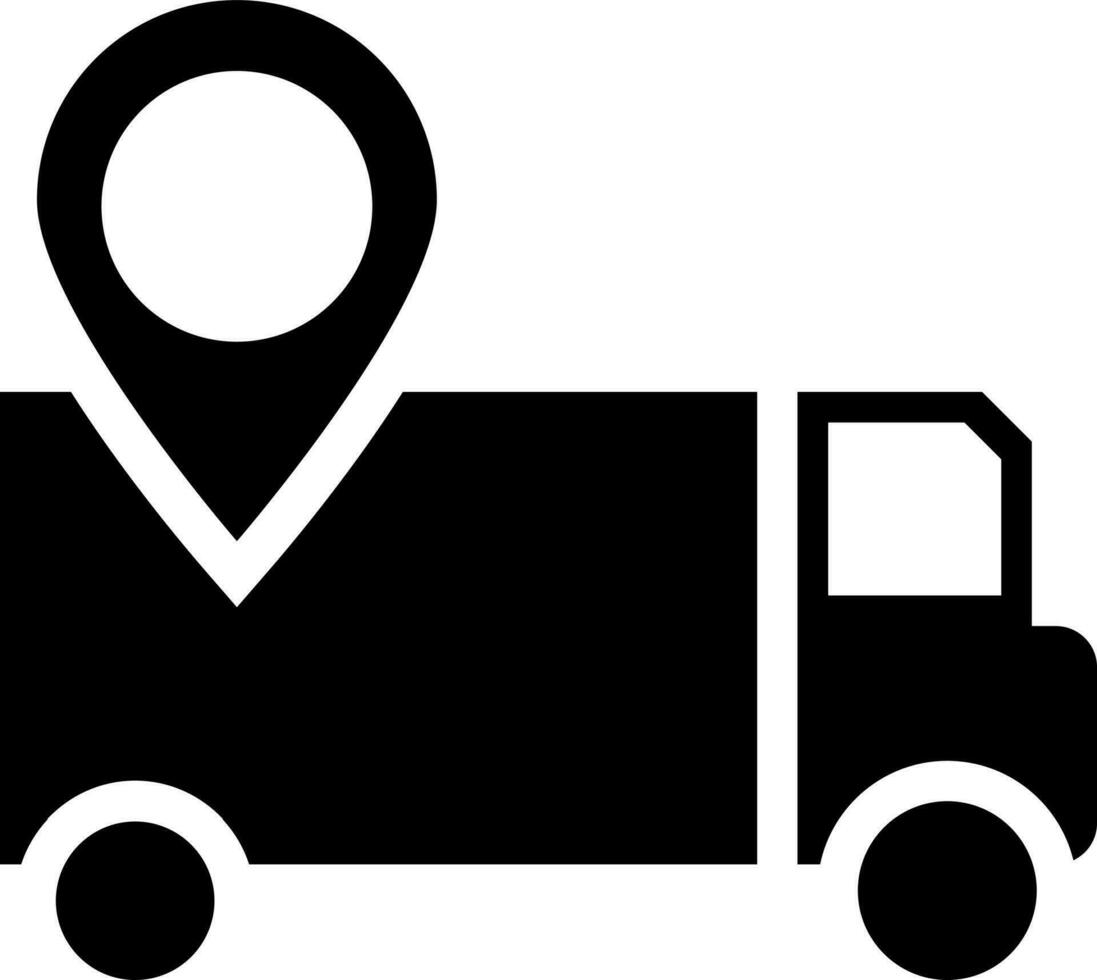 entrega rastreo o camión ubicación icono. vector