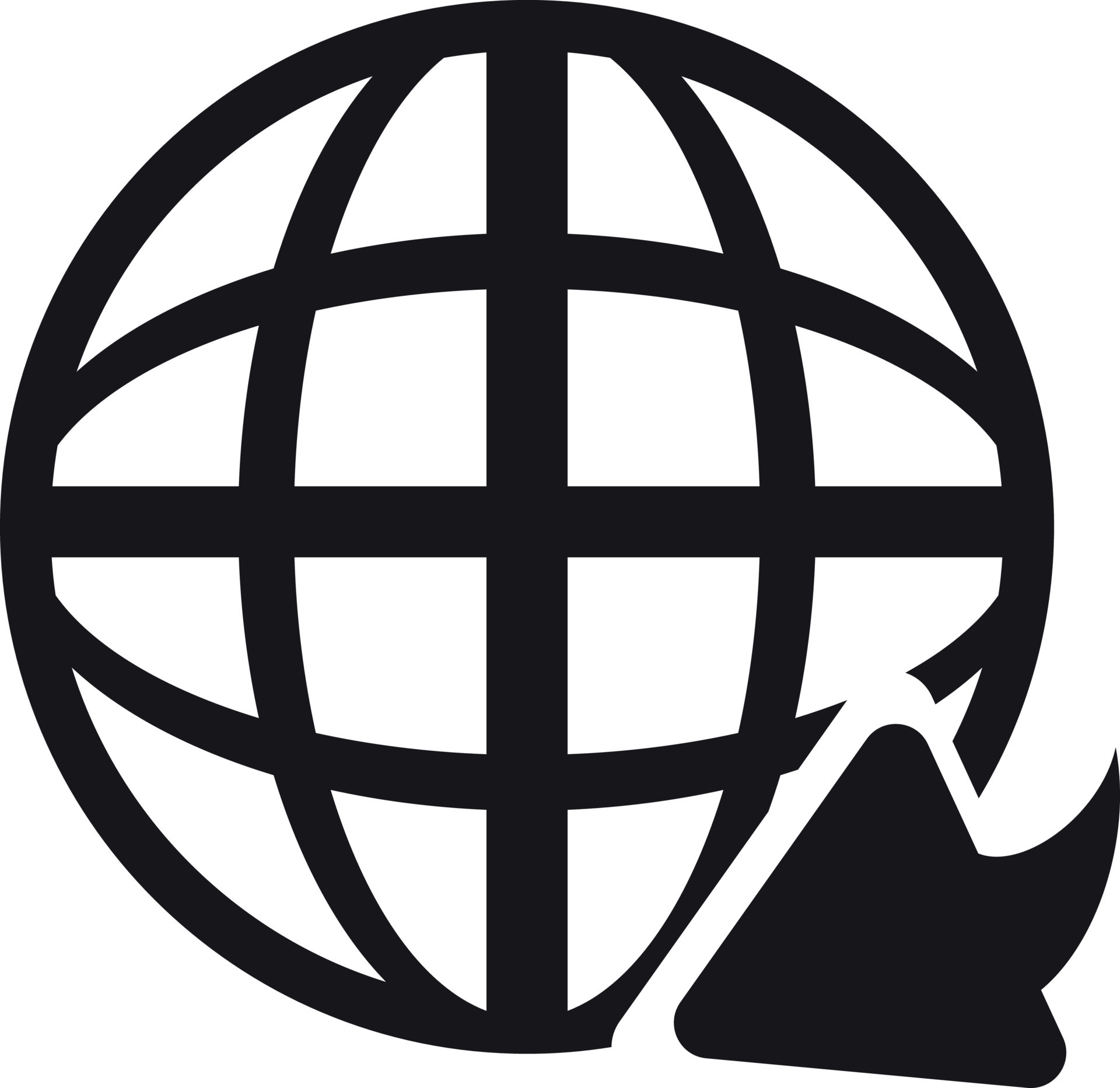 Black and White illustration of Globe with Arrow icon. 24279899 Vector