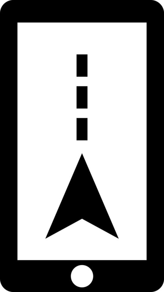Gps location tracking app in smartphone icon. vector