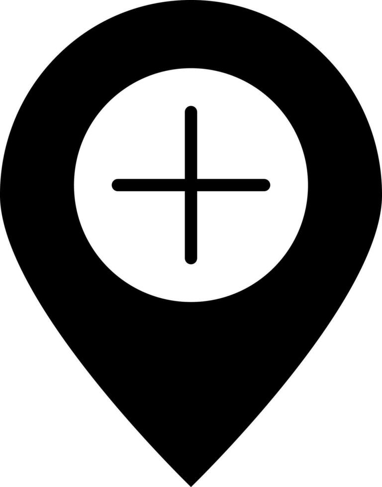 Add location pin icon in flat style. vector