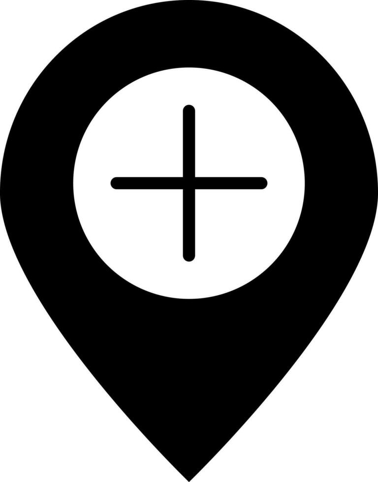 Add location pin icon in flat style. vector