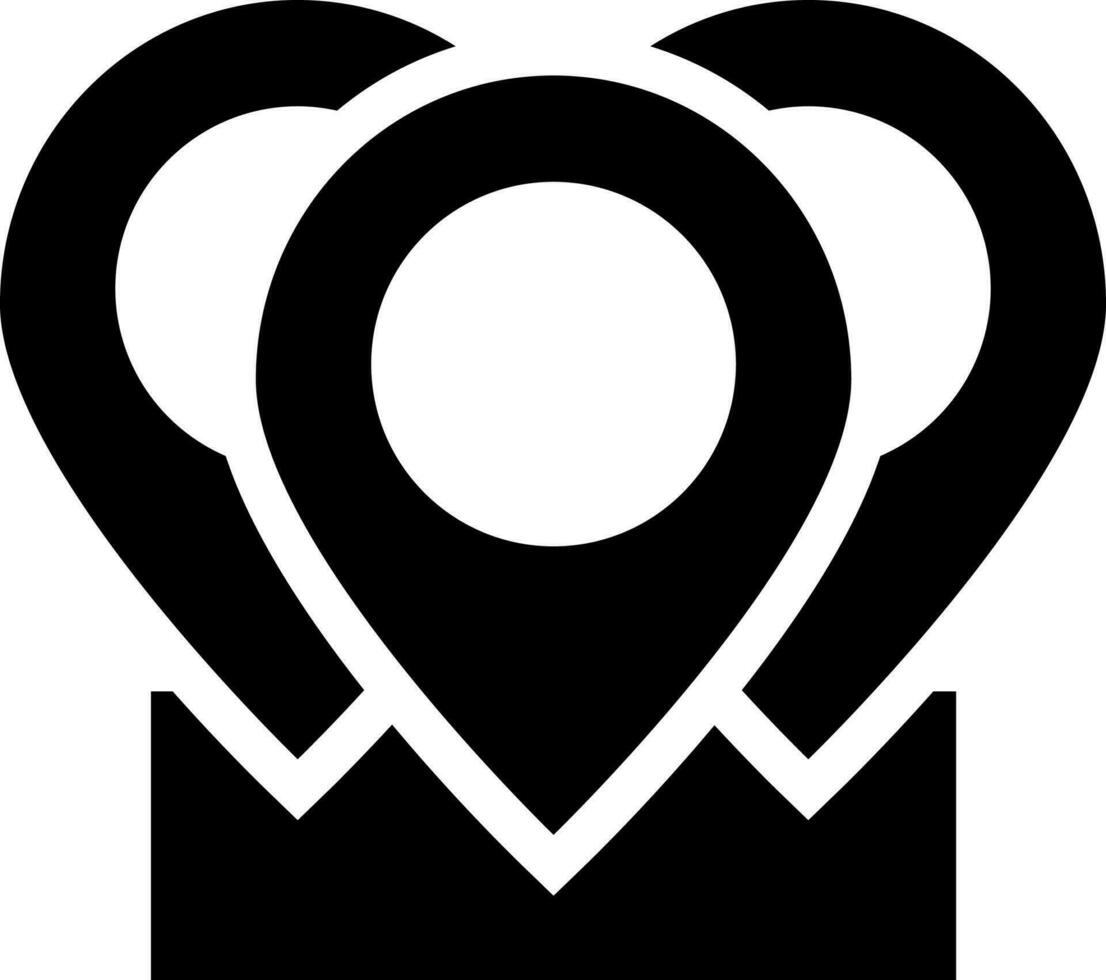 Illustration of map pointer icon. vector