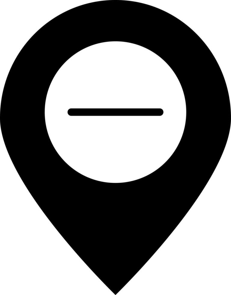 eliminar ubicación icono o símbolo. vector