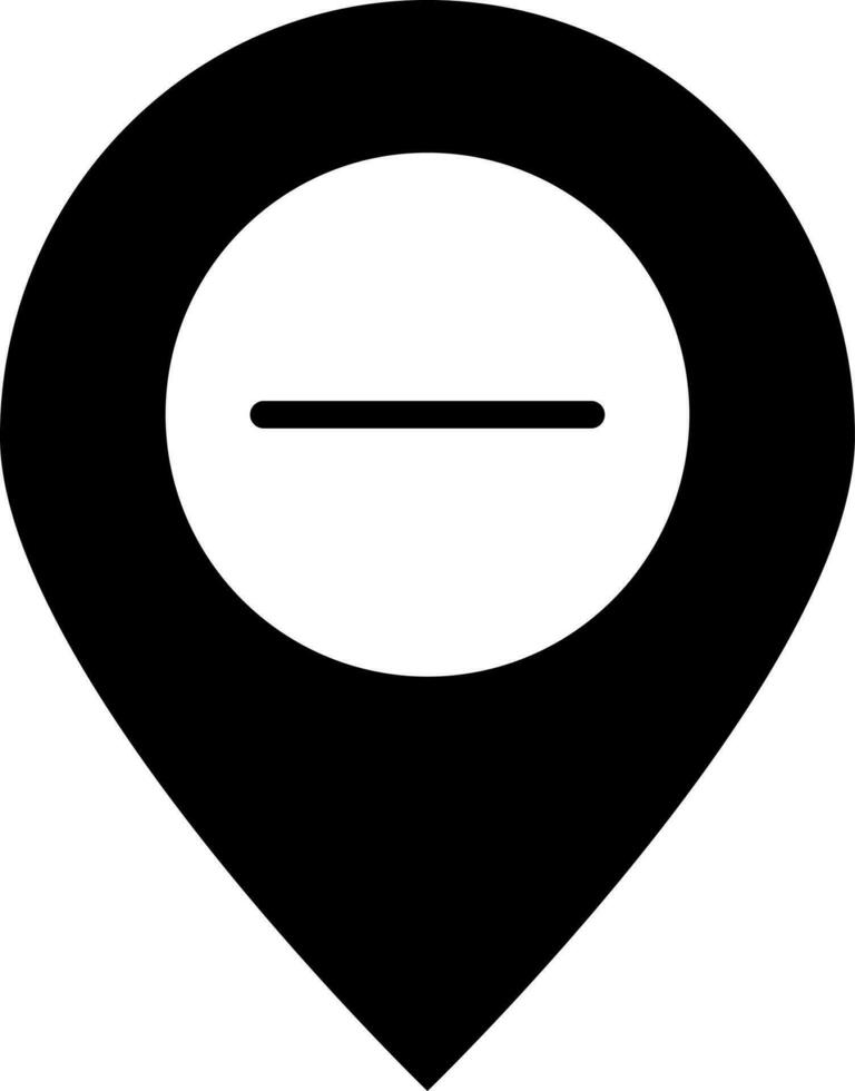 Remove location icon or symbol. vector