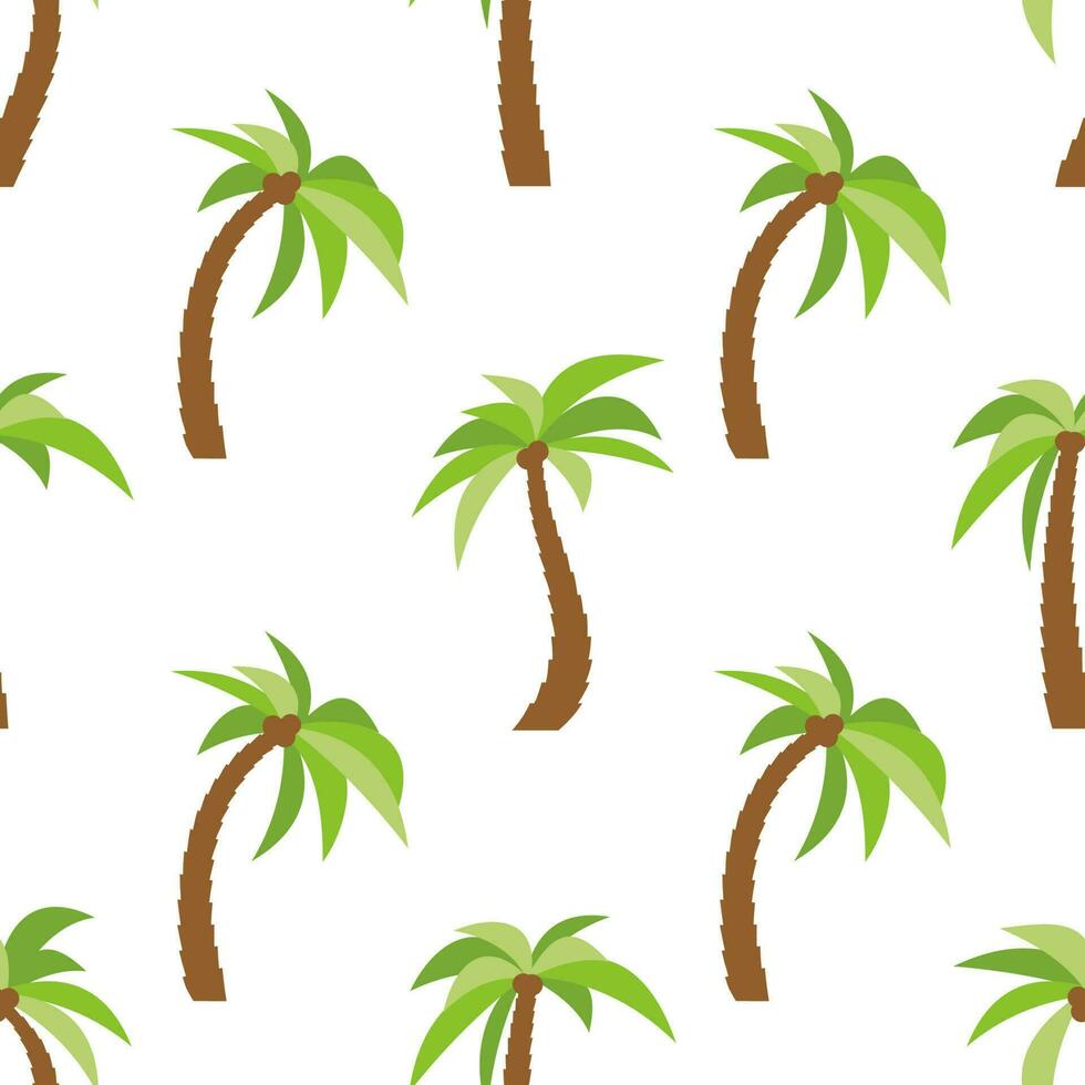 Seamless Pattern with palm trees. Colorful summer background. Vector illustration
