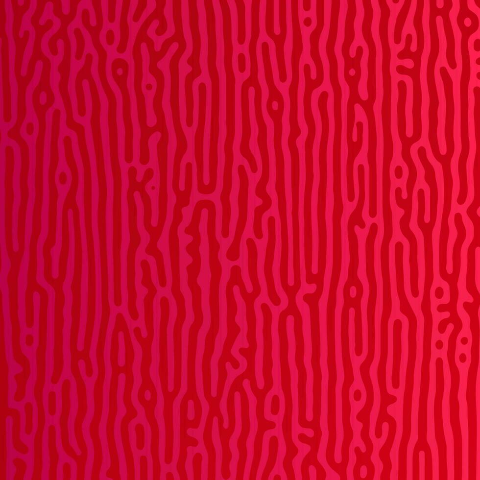 Red Turing reaction gradient background. Abstract diffusion pattern with chaotic shapes. Vector illustration.