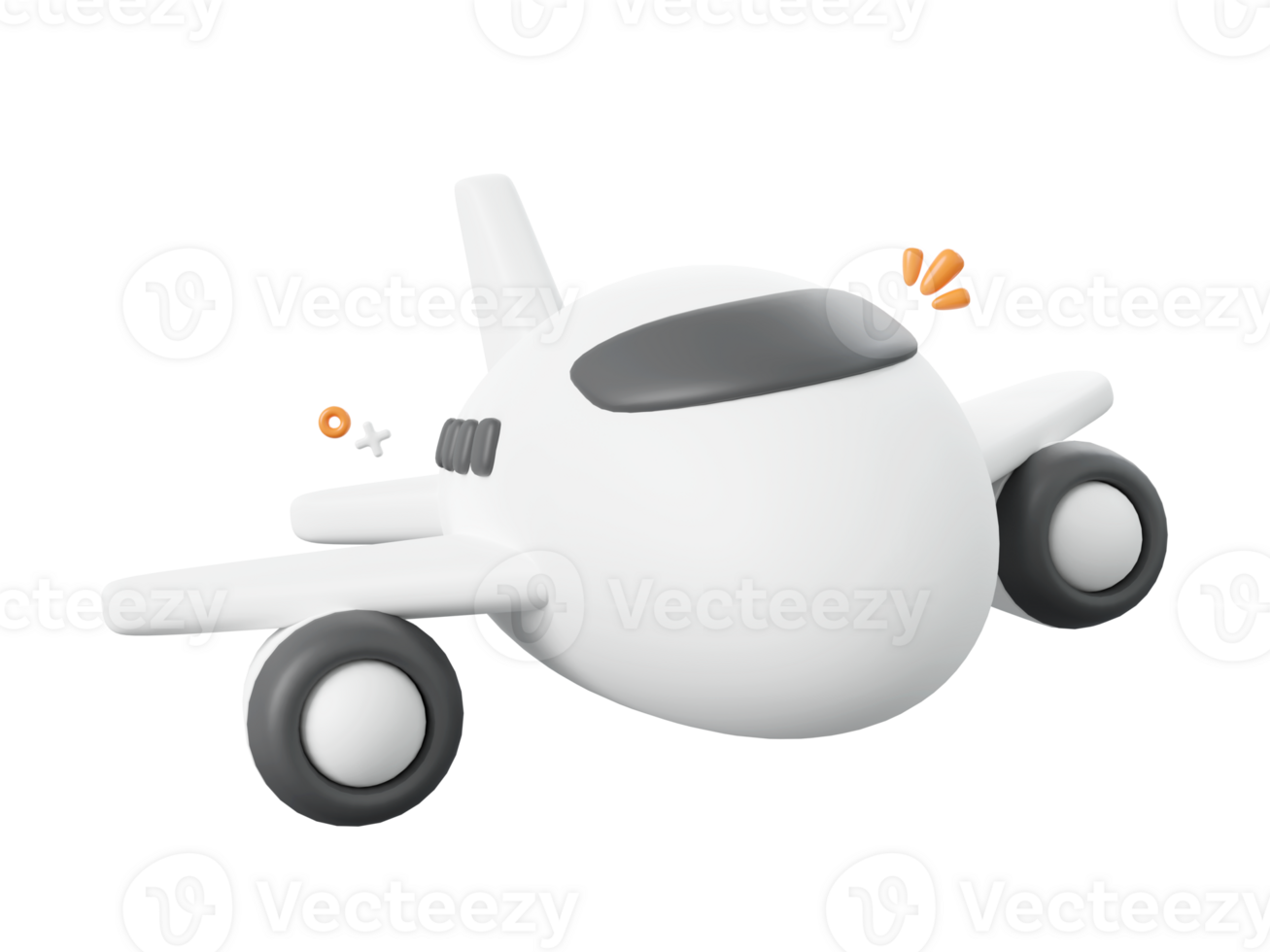 3d icon of Airplane cartoon design illustration. png