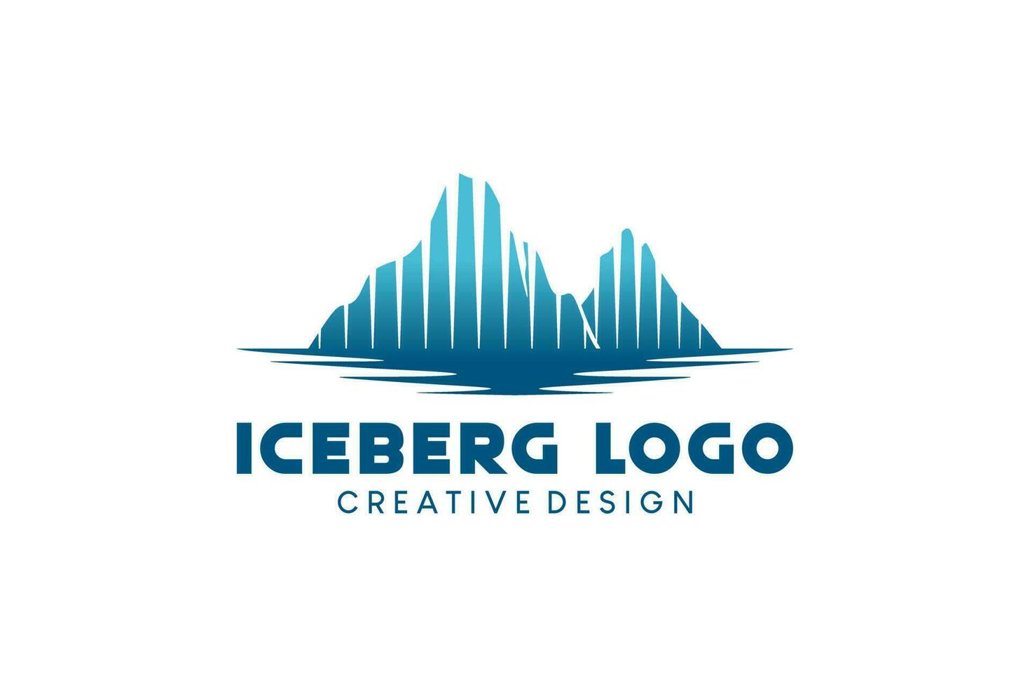 Abstract blue iceberg logo vector illustration symbol design