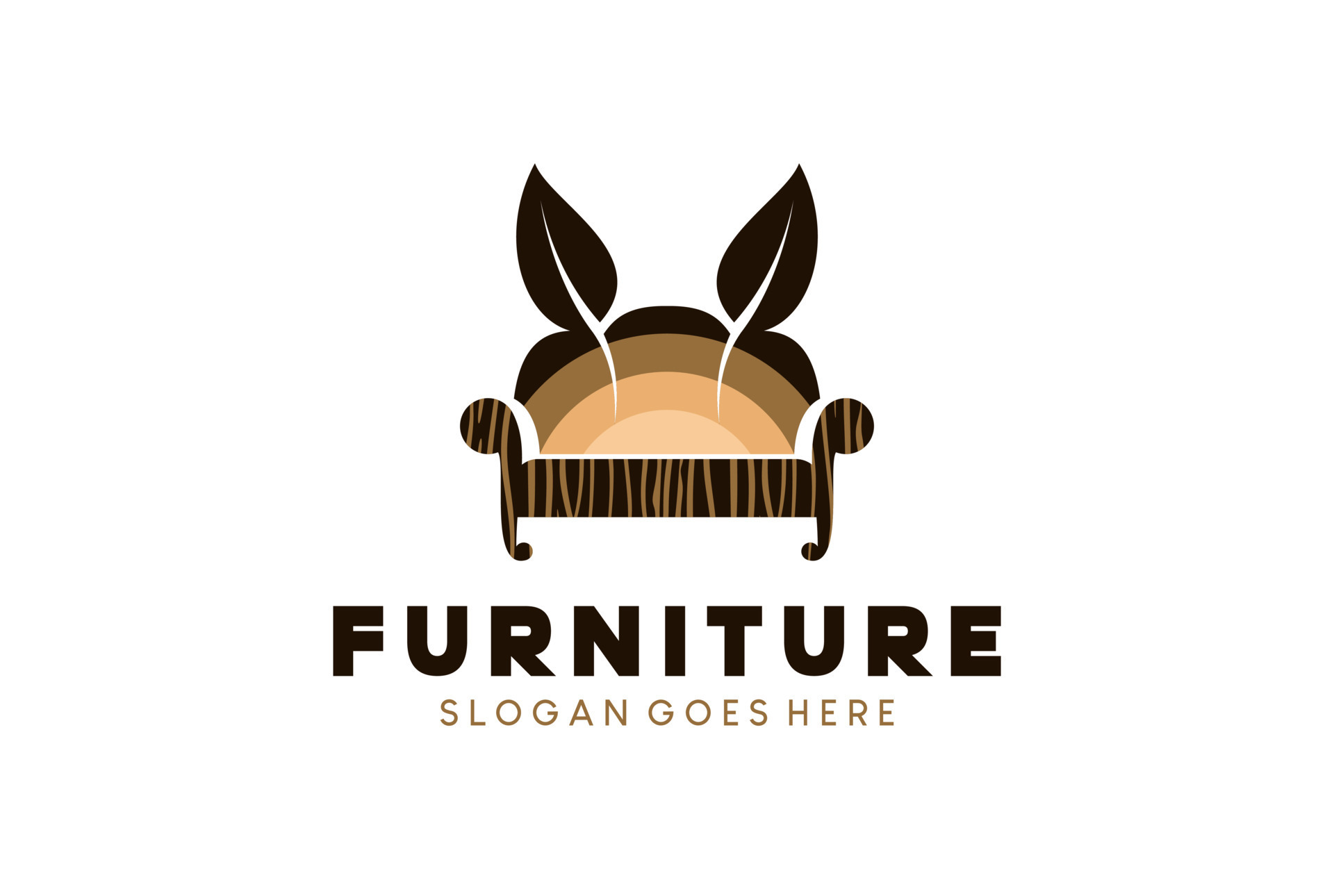 Creative abstract wood chair furniture logo design 24280170 Vector Art