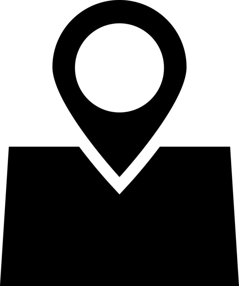 Mapping glyph icon or symbol. vector