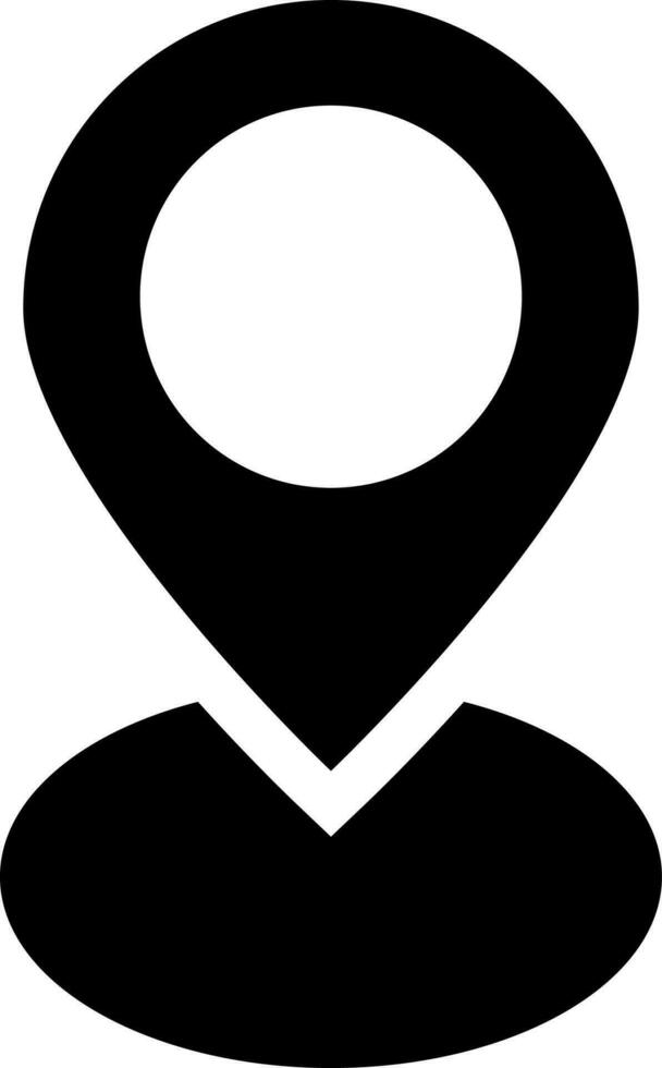 Map pin icon or symbol in Black and White color. vector