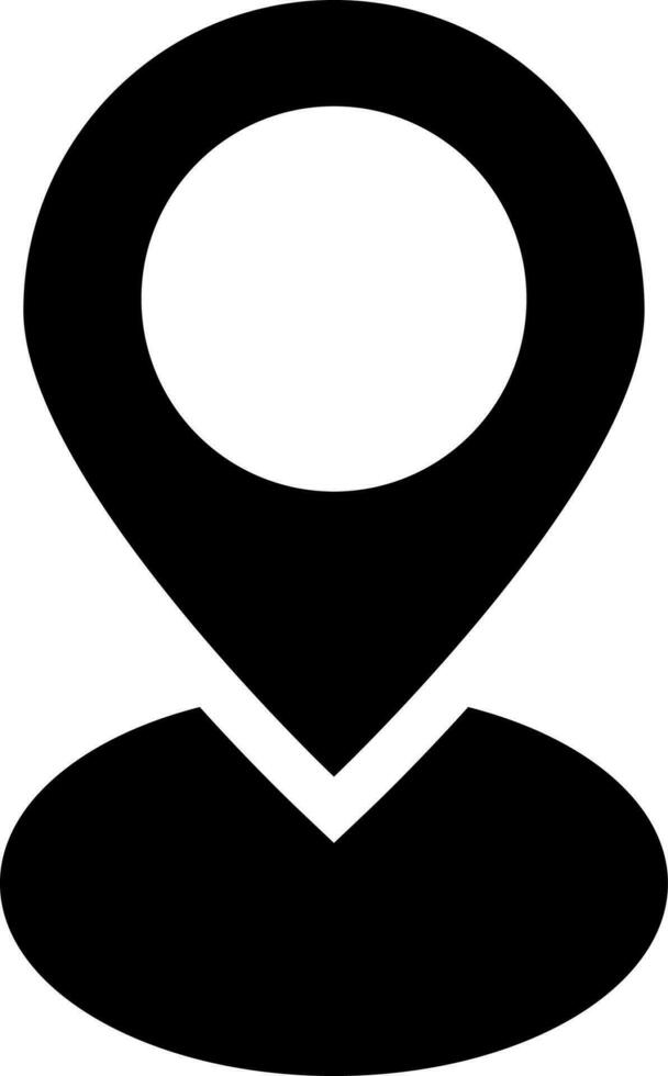 Map pin icon or symbol in Black and White color. vector