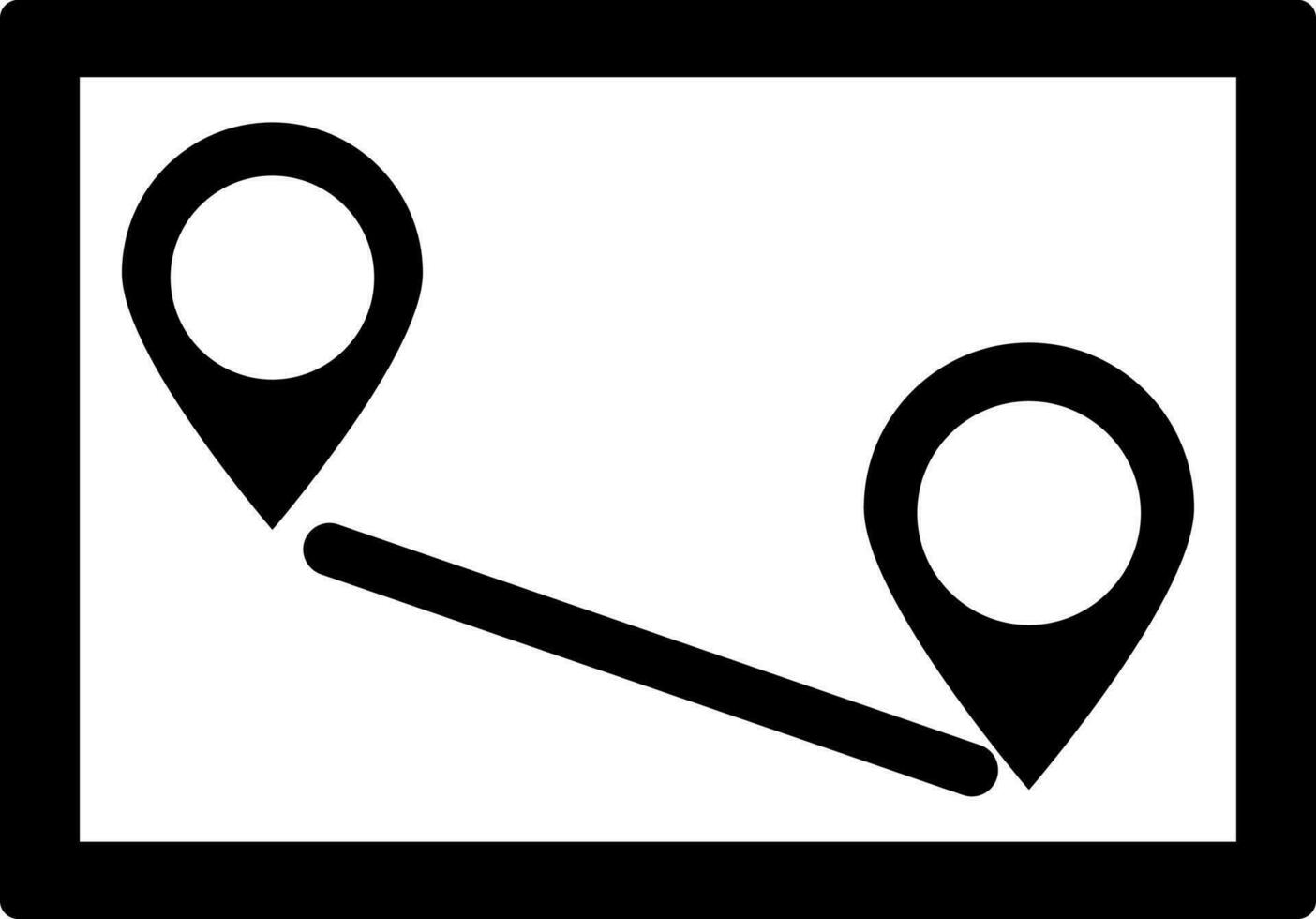 ruta ubicación icono o símbolo. vector