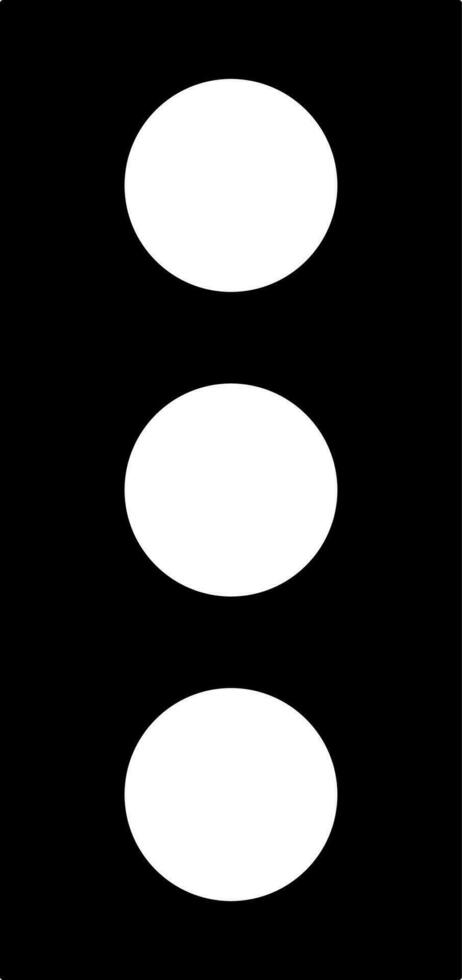 Traffic light icon in Black and White color. vector