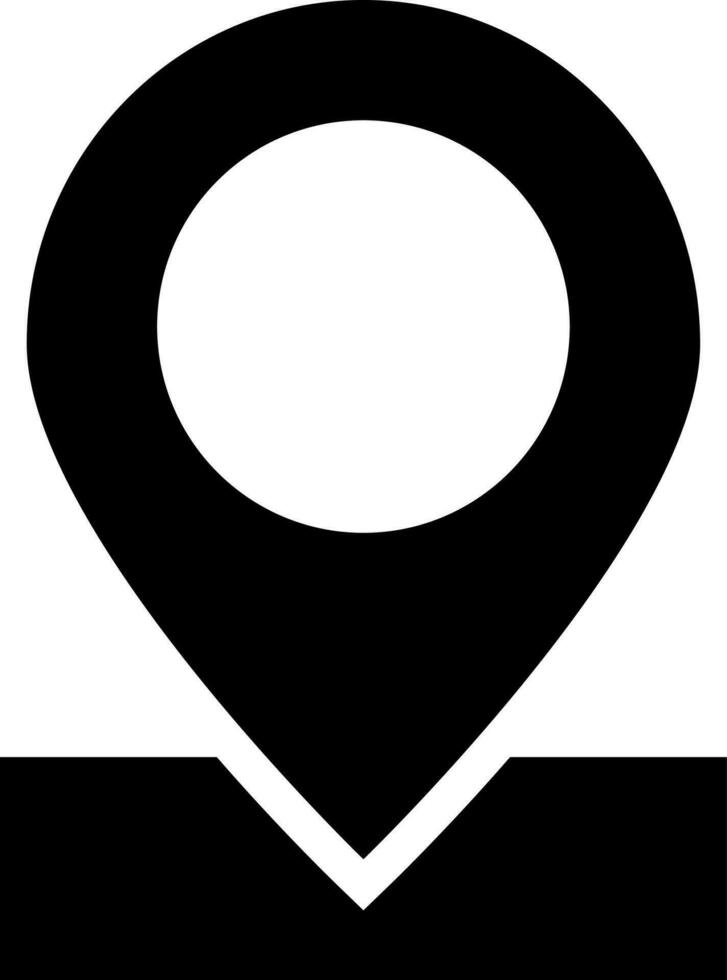 Map pin icon or symbol in Black and White color. vector