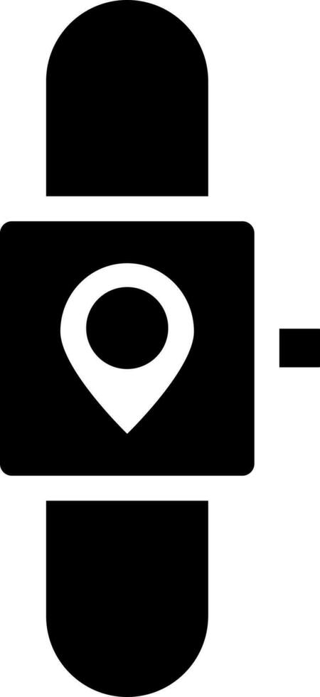 GPS tracking smart watch icon. vector