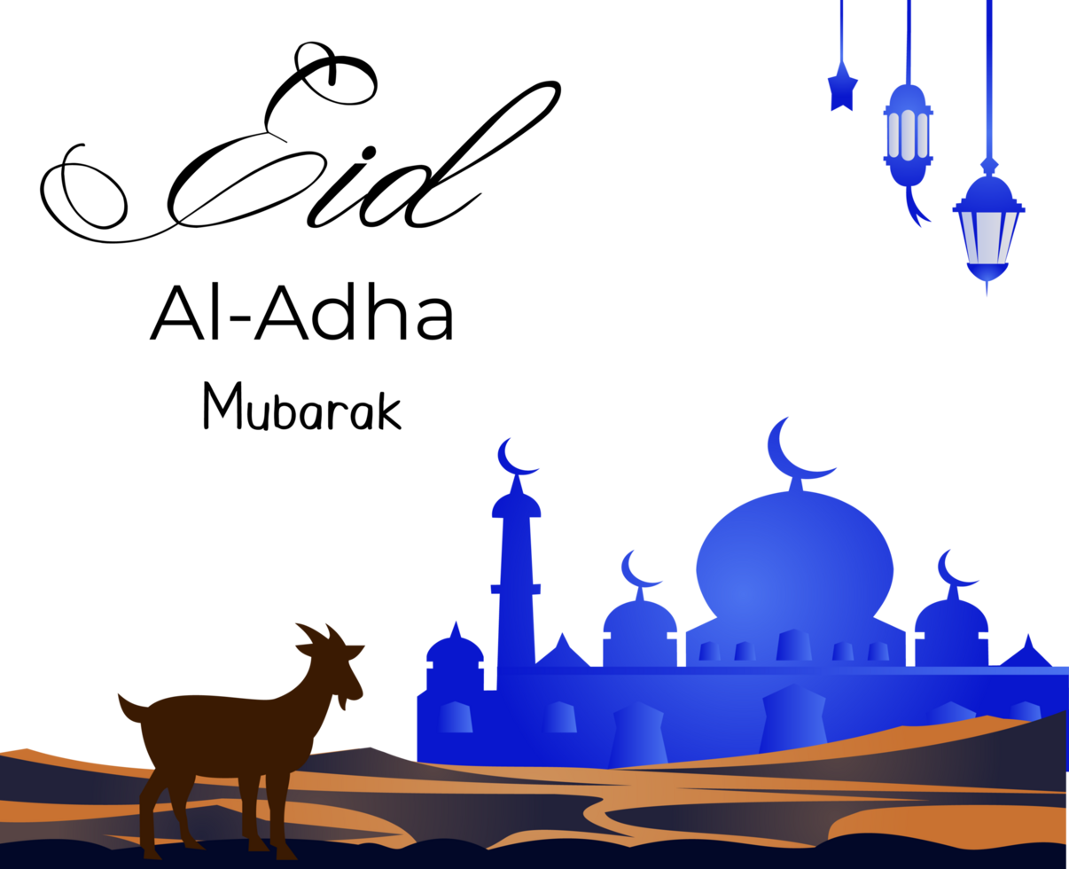 eid al adha mubarak Islamitisch elegant elegant achtergrond png