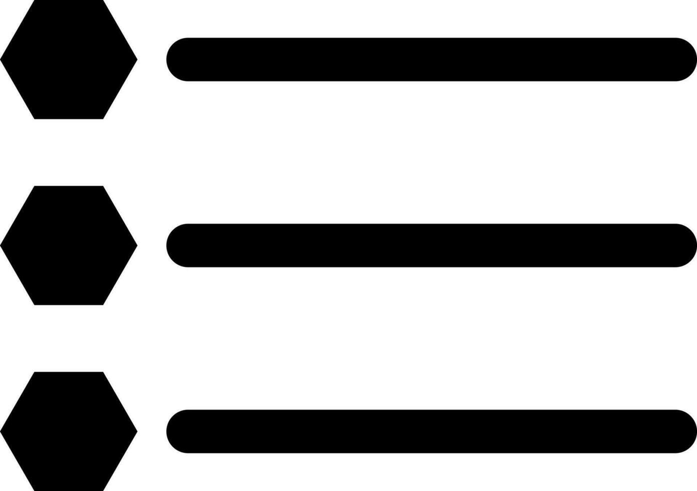 Black and white bullet list. vector
