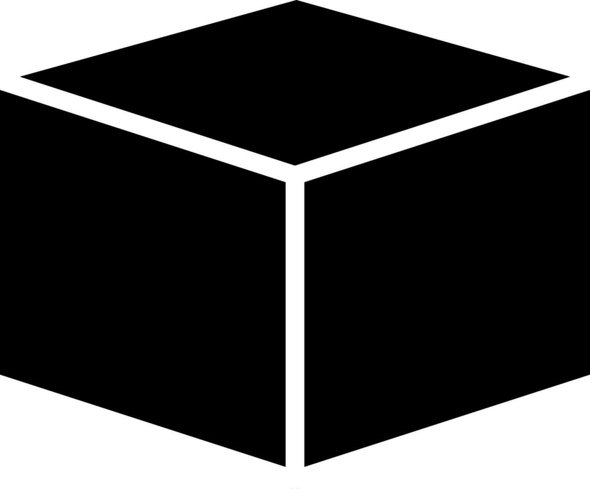 Illustration of a box in Black and White color. vector