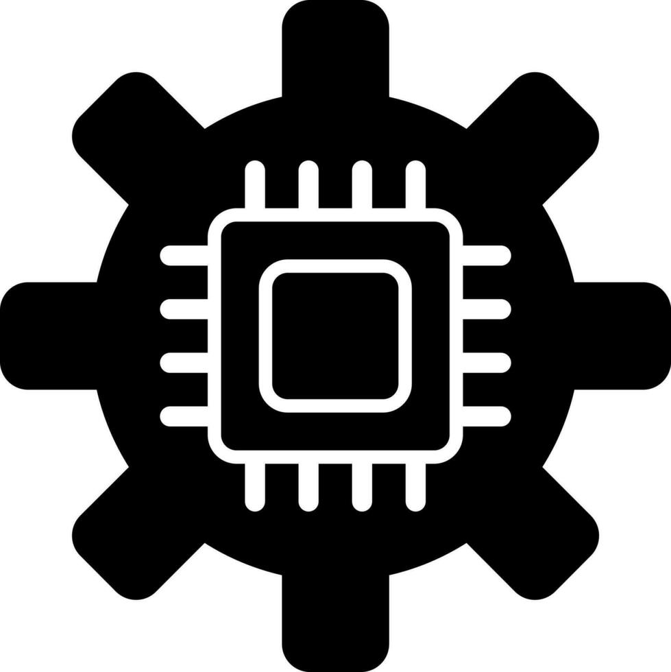 Illustration of setting microchip icon vector