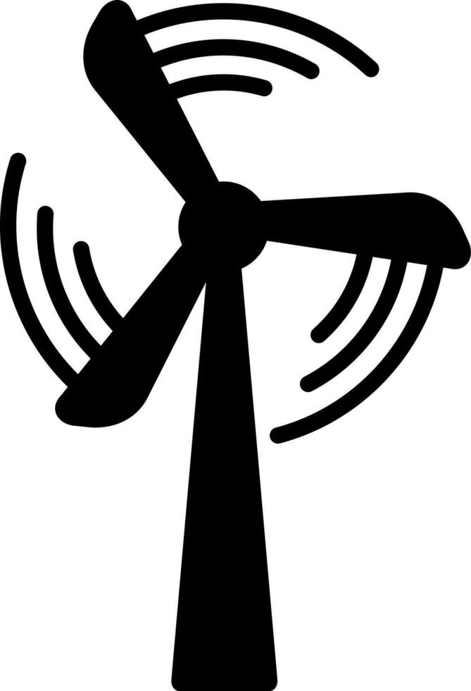 Flat style windmill icon or symbol. vector