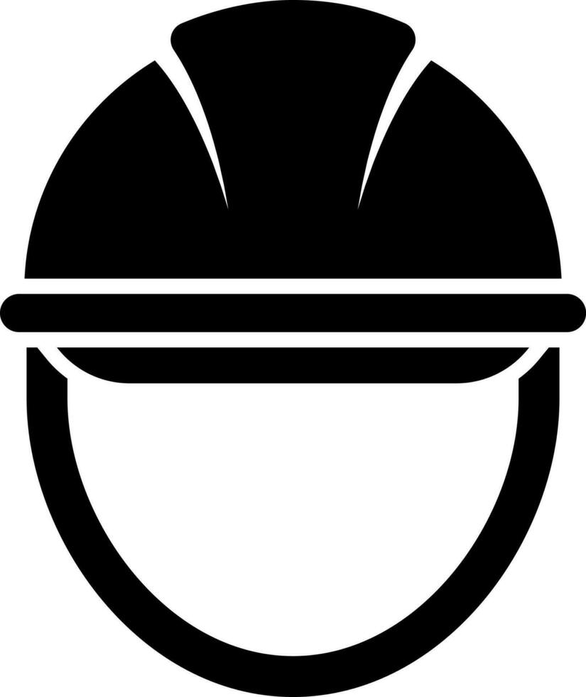 Construction helmet icon in flat style. vector