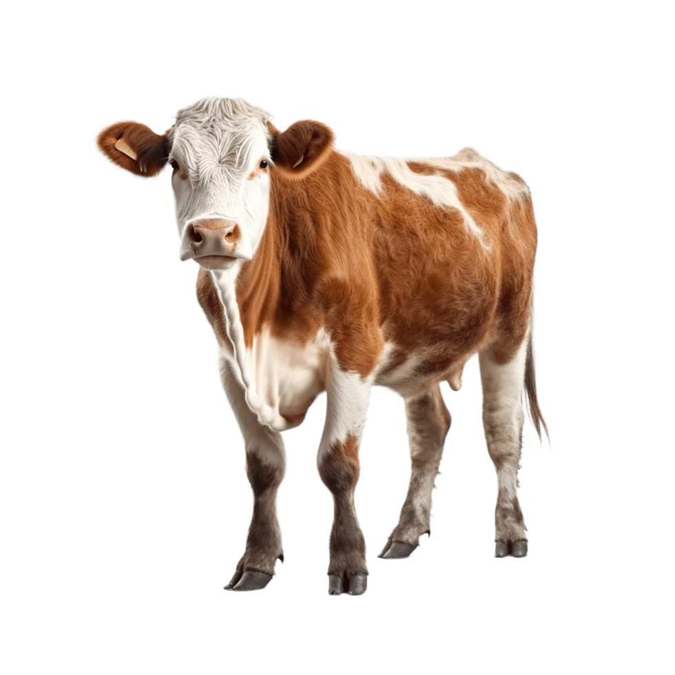 vaca en transparente antecedentes ai generado png