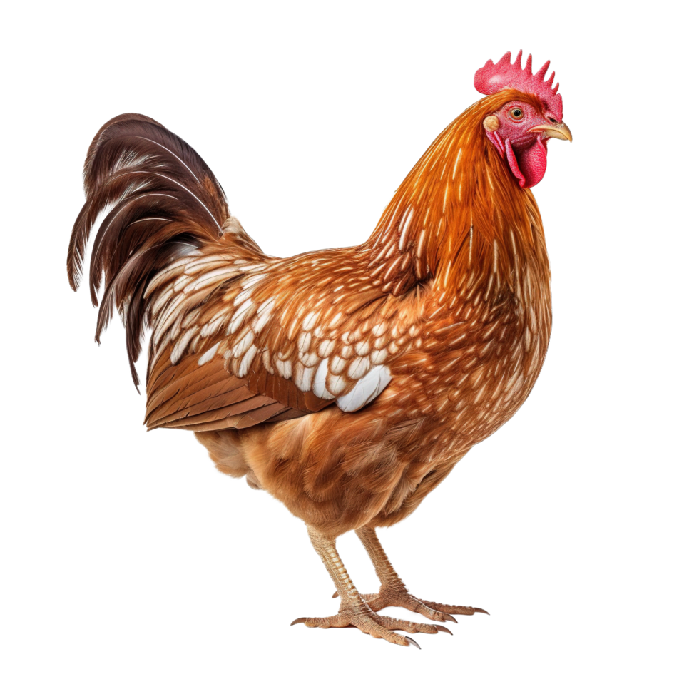 frango galinha isolado em transparente fundo ai gerado png