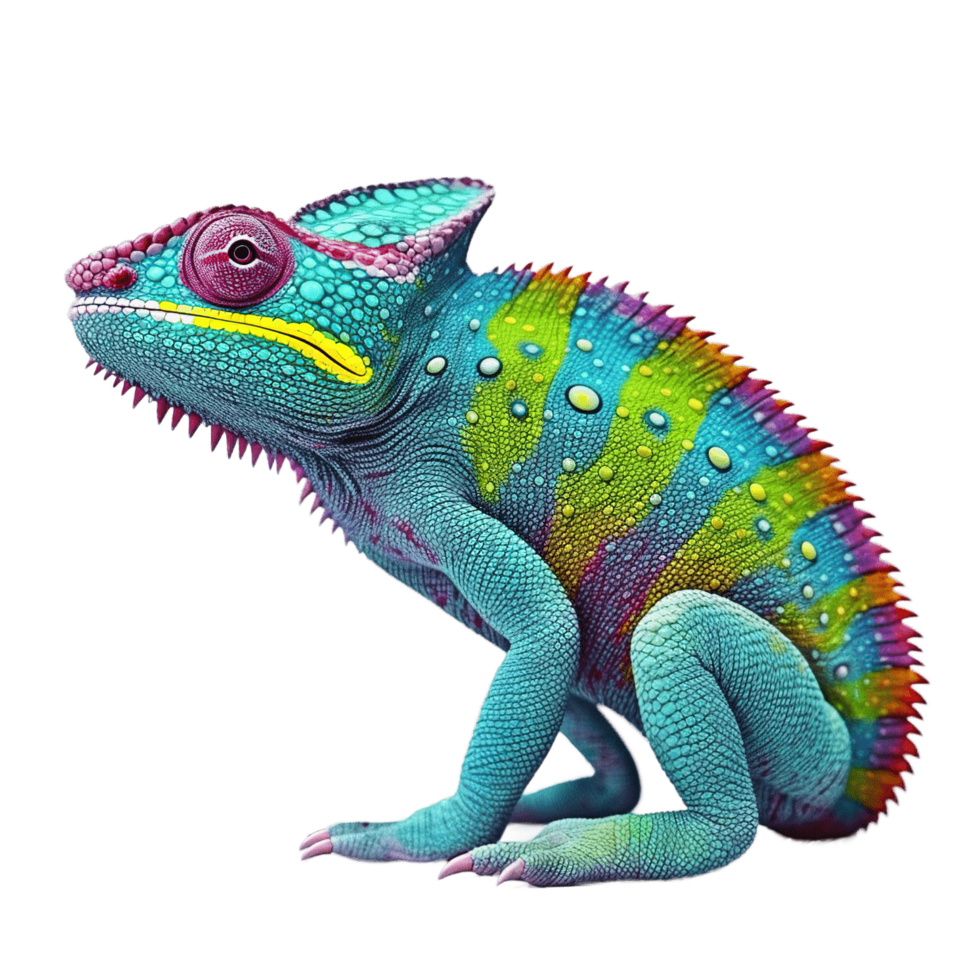 Chameleon isolated on transparent background png