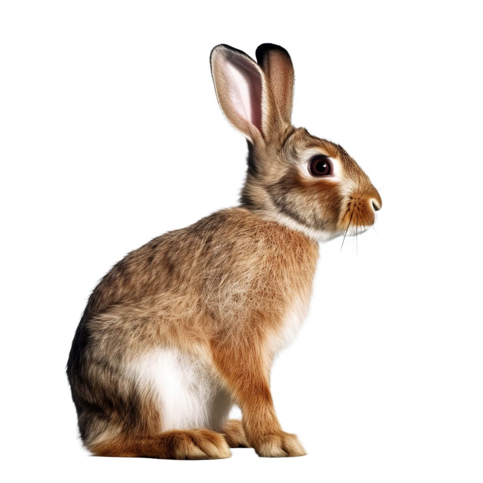 komisch Hase oder Baby Hase zum Ostern Tag auf isoliert Hintergrund ai generiert png