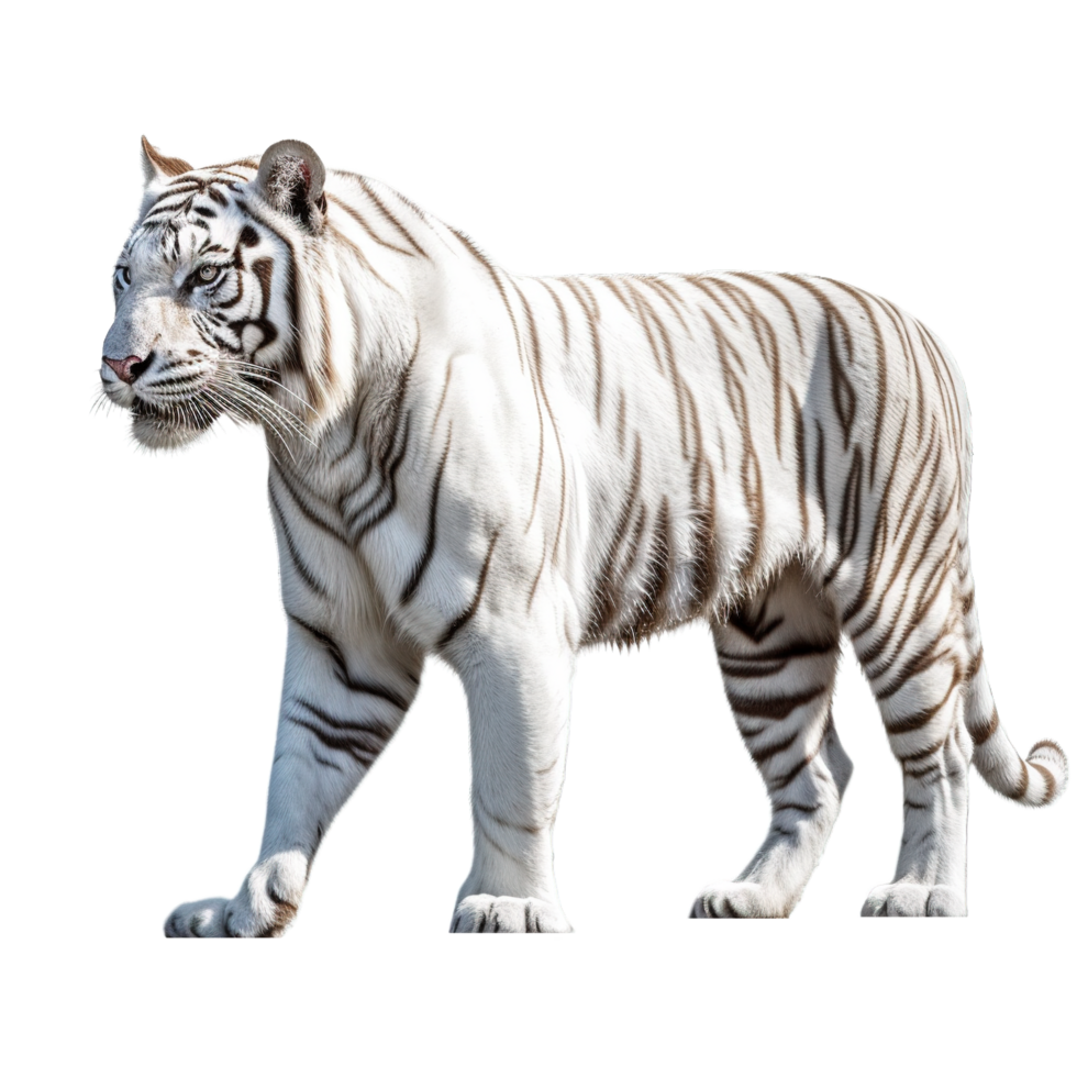 cerca arriba de un grande blanco Tigre ai generado png