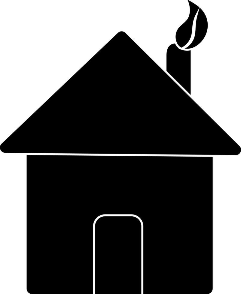 Eco house icon in flat style. vector