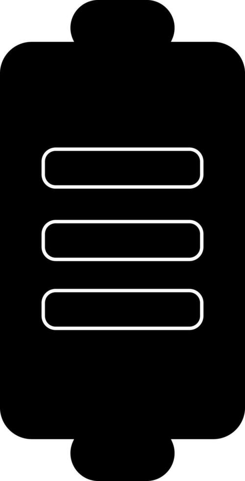 Power saving or Battery, Black and White icon. vector