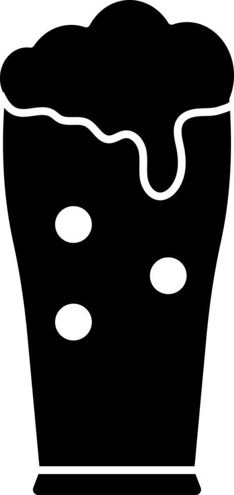 Black and White milkshake in flat style. vector