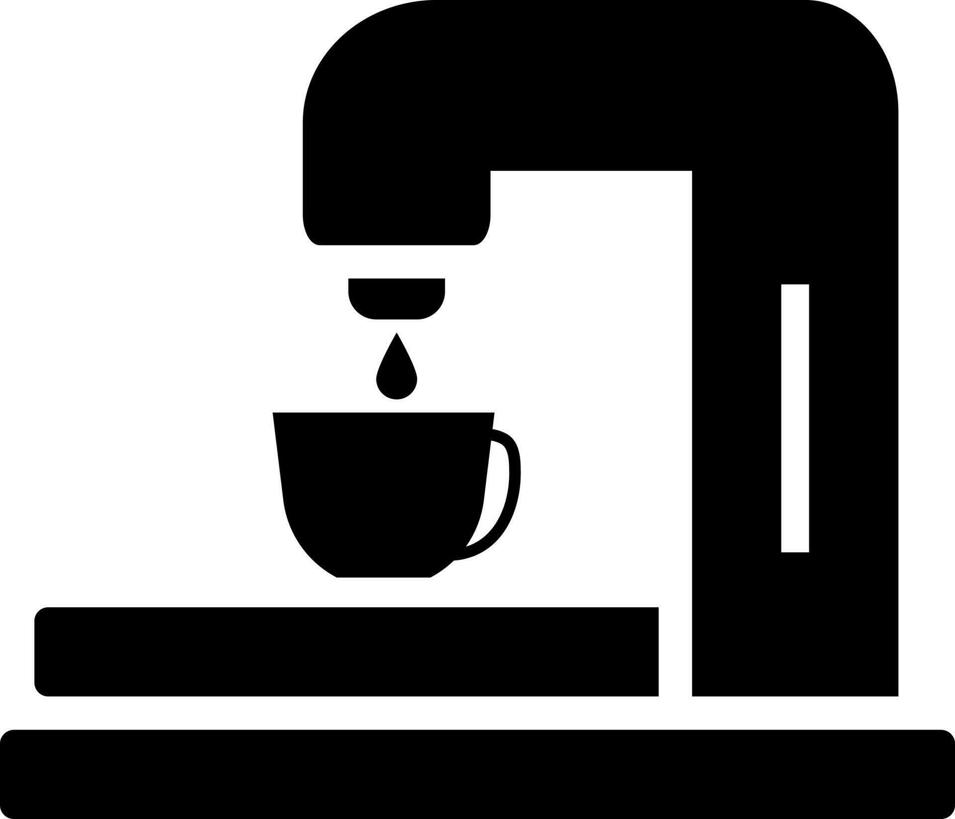 Black and White coffee machine with cup. 24280649 Vector Art at Vecteezy