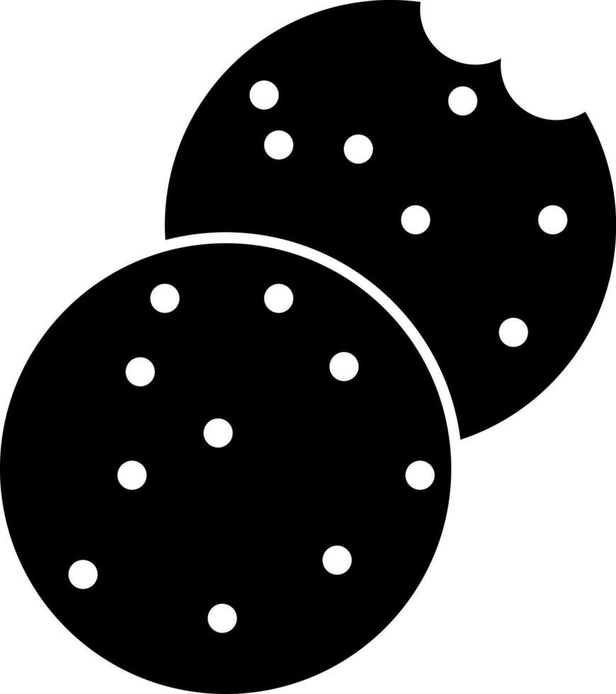 Black and White cookies decorated dots. vector