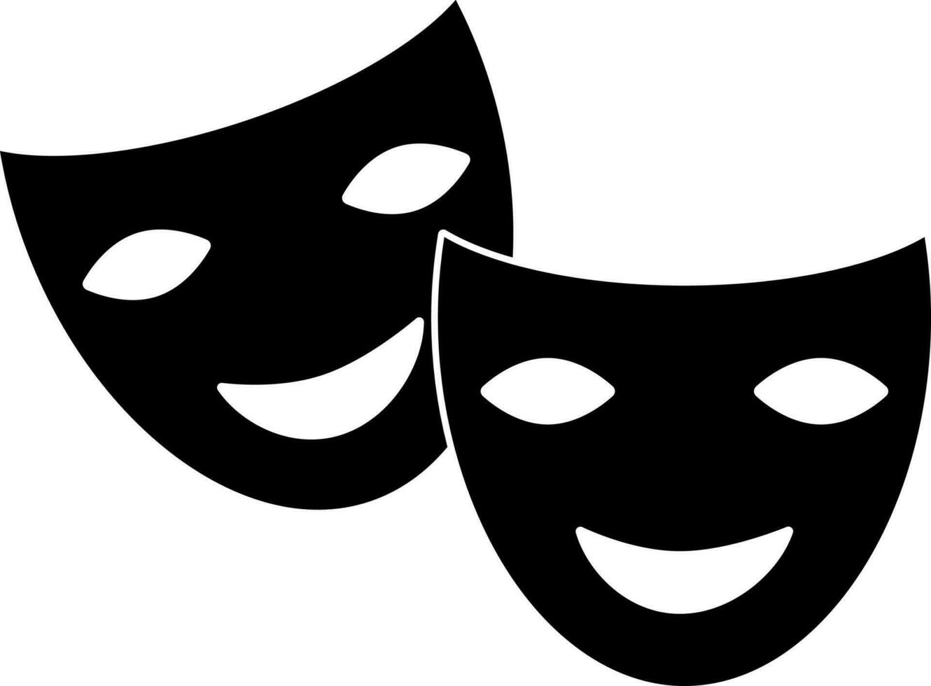 Illustration of emotion mask icon. vector