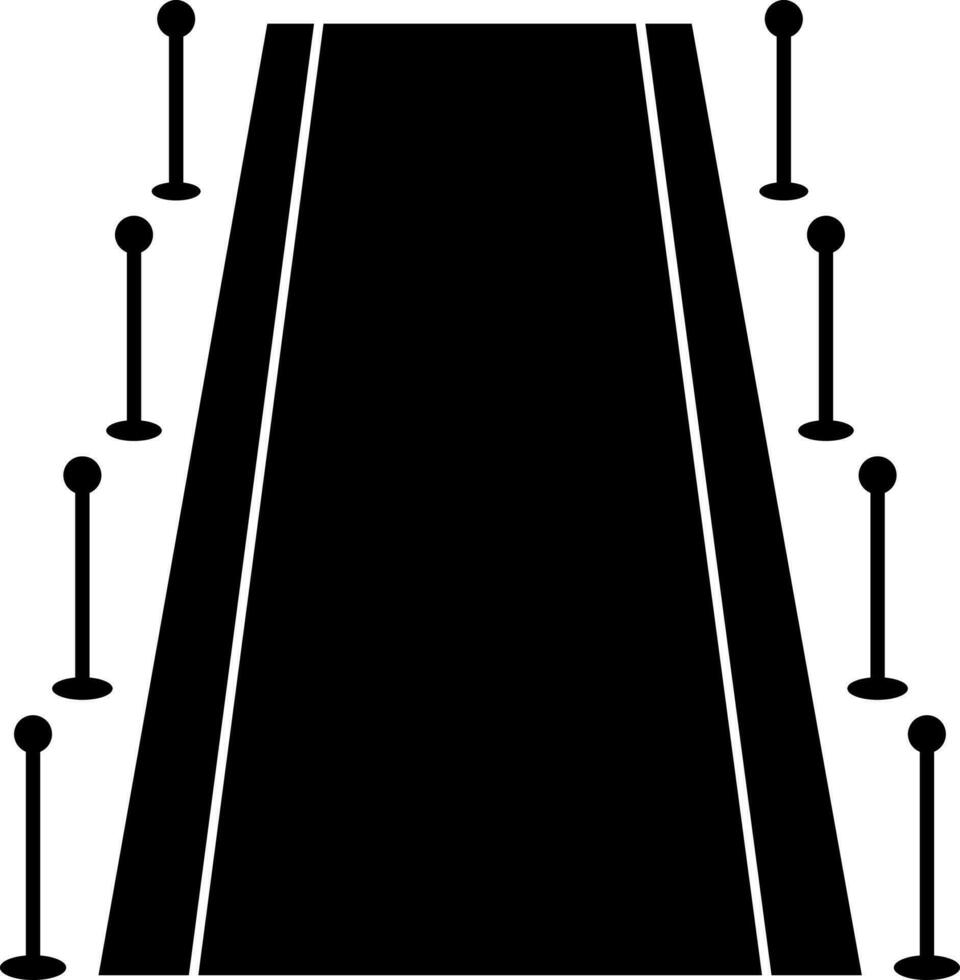 Barrier icon for entery in cinema hall. vector