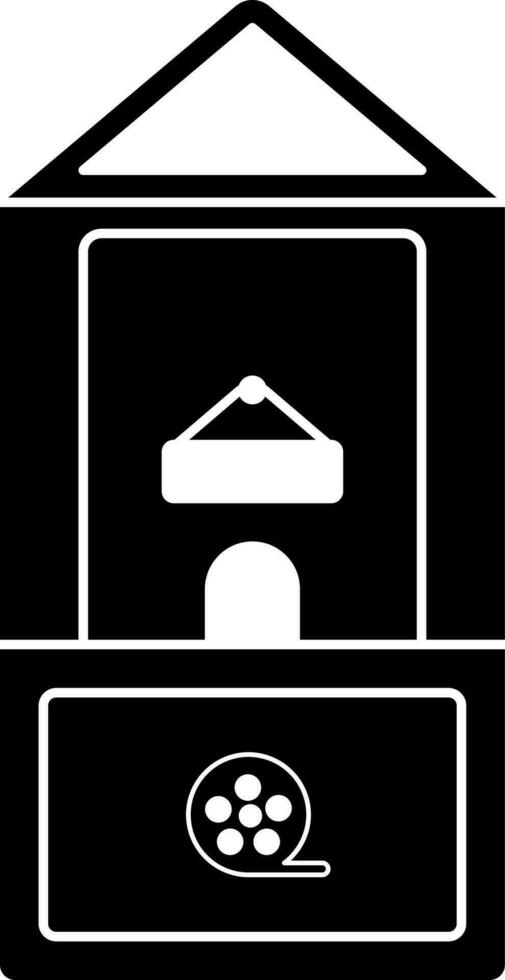 Ticket counter icon in cinema hall. vector