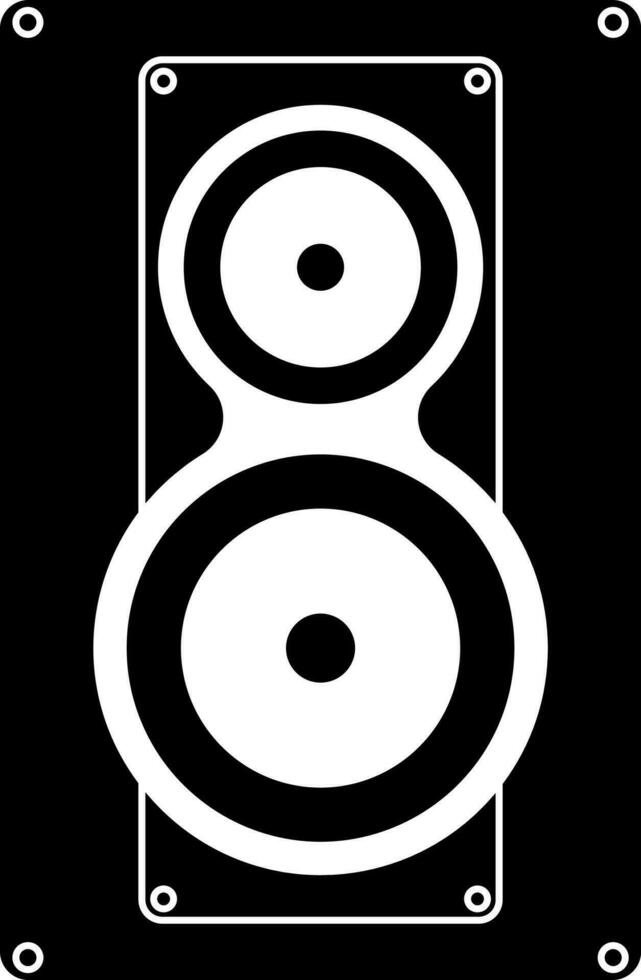 Set of two speaker in wooden body. vector