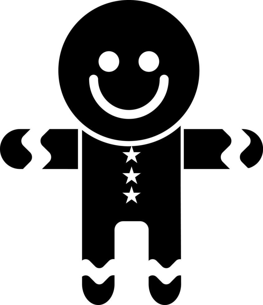 aislado icono de sonriente Galleta hombre. vector